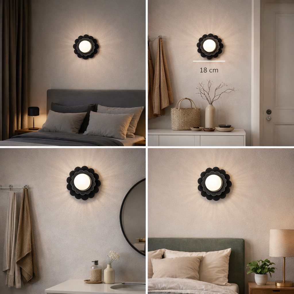 18cm Woven Wall Sconce – Modern Renter-Friendly Lighting