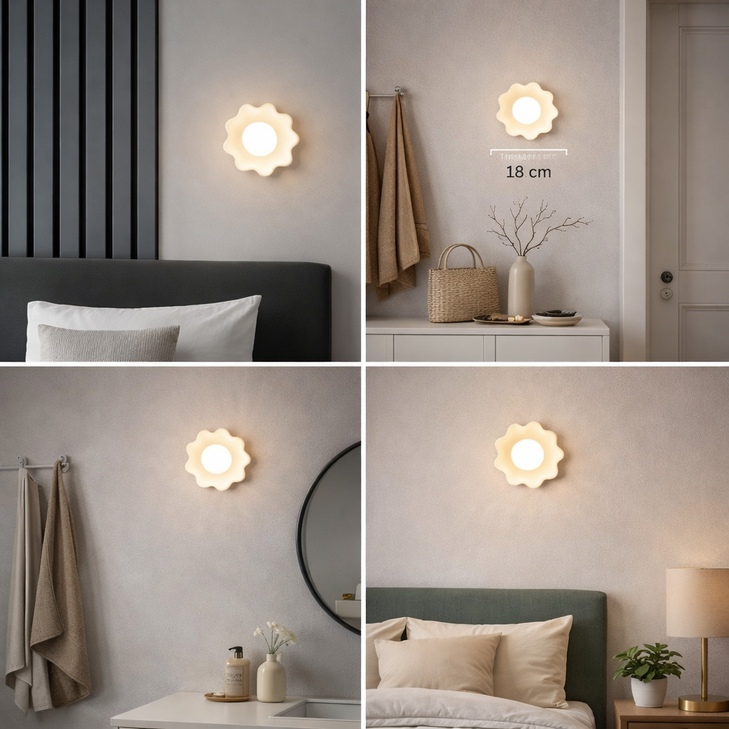 Wireless Wall Sconce – Modern Wavy Light