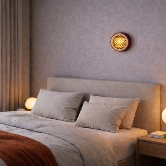 Honeycomb Glow Wall Sconce – Cordless, Renter-Friendly Ambient Light