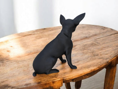 Minimalist Modern Australian Chihuahua Figure – 3D Printed Dog Sculpture