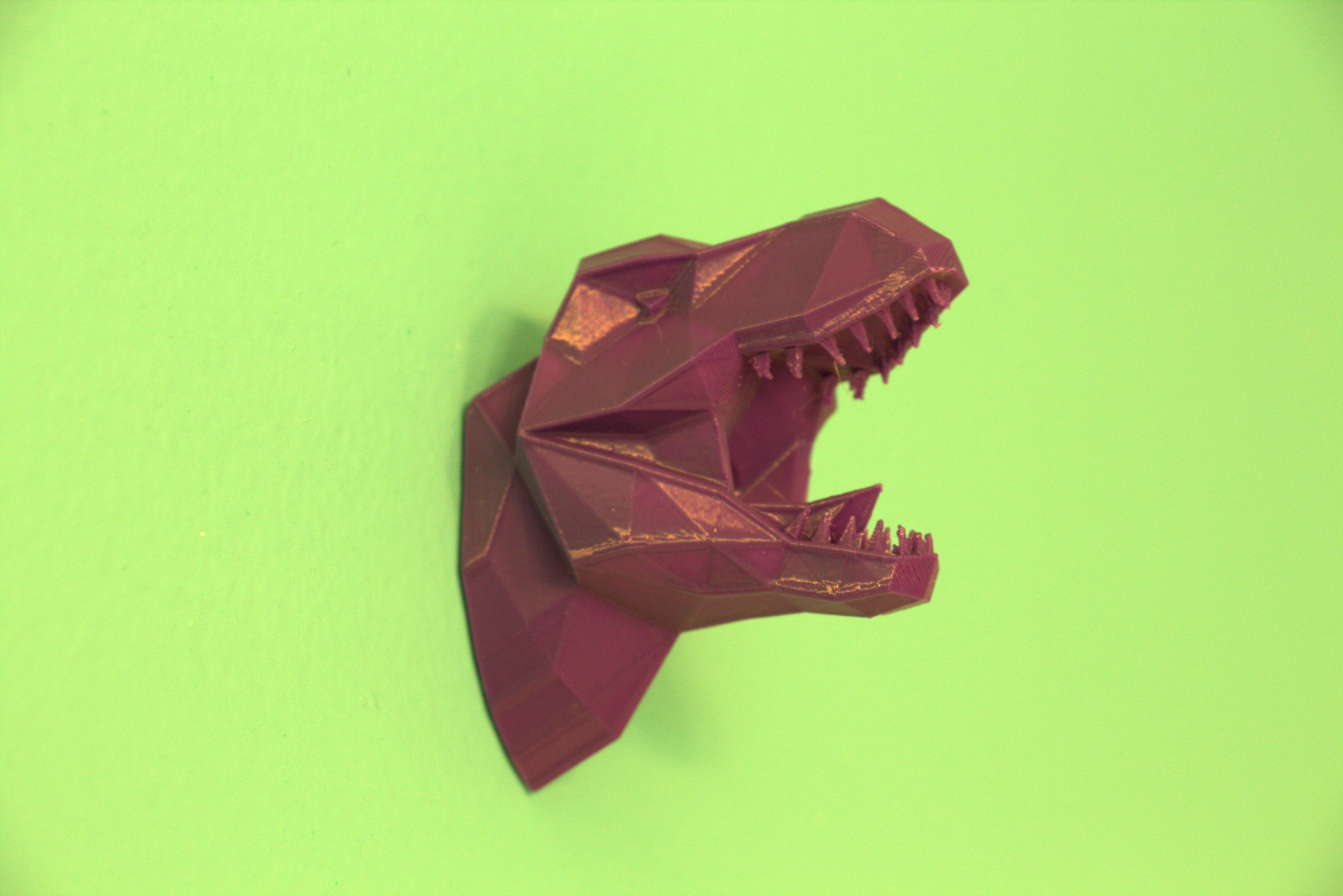 Trex head 3d printed wall mountable towel holder