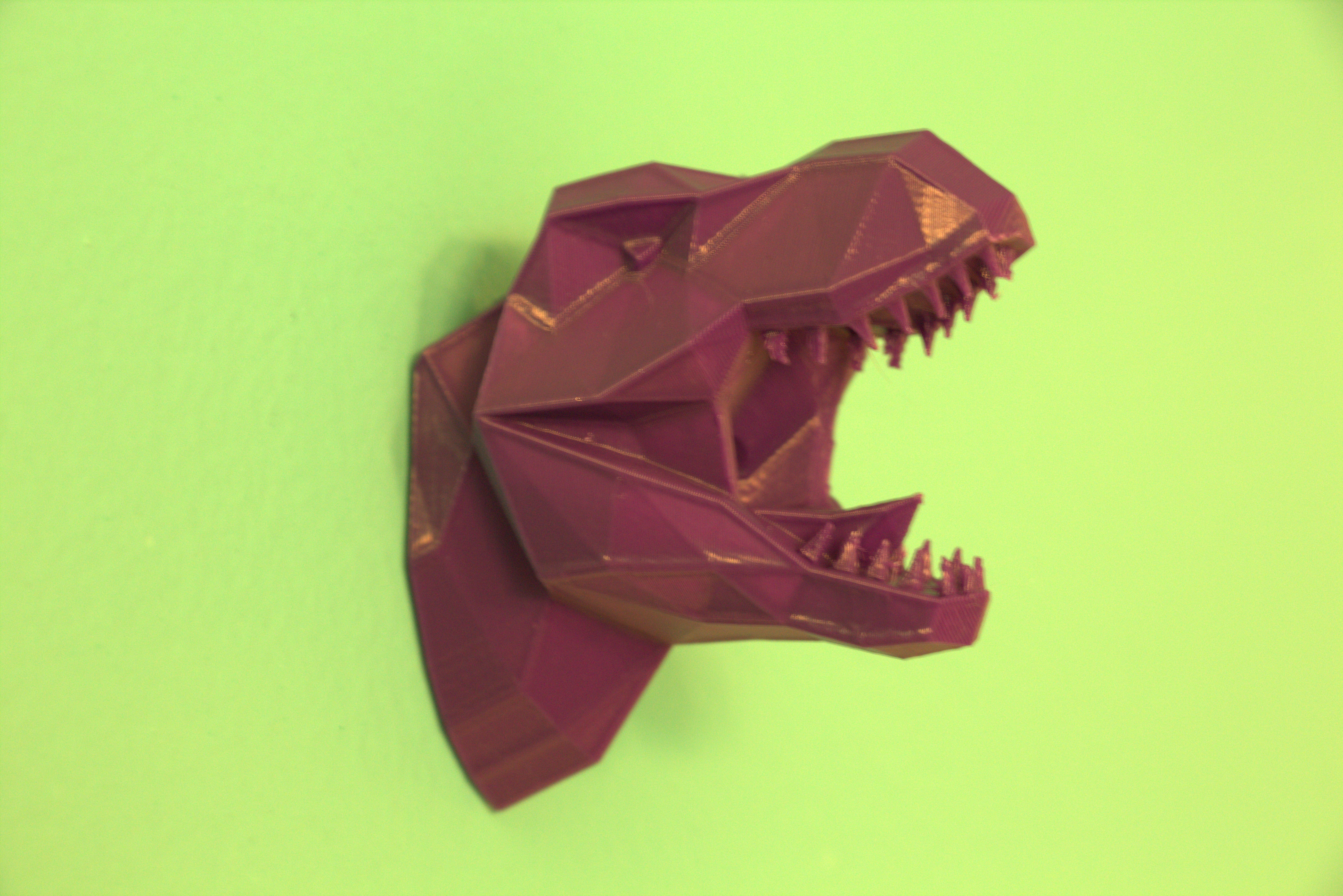 Trex head 3d printed wall mountable towel holder