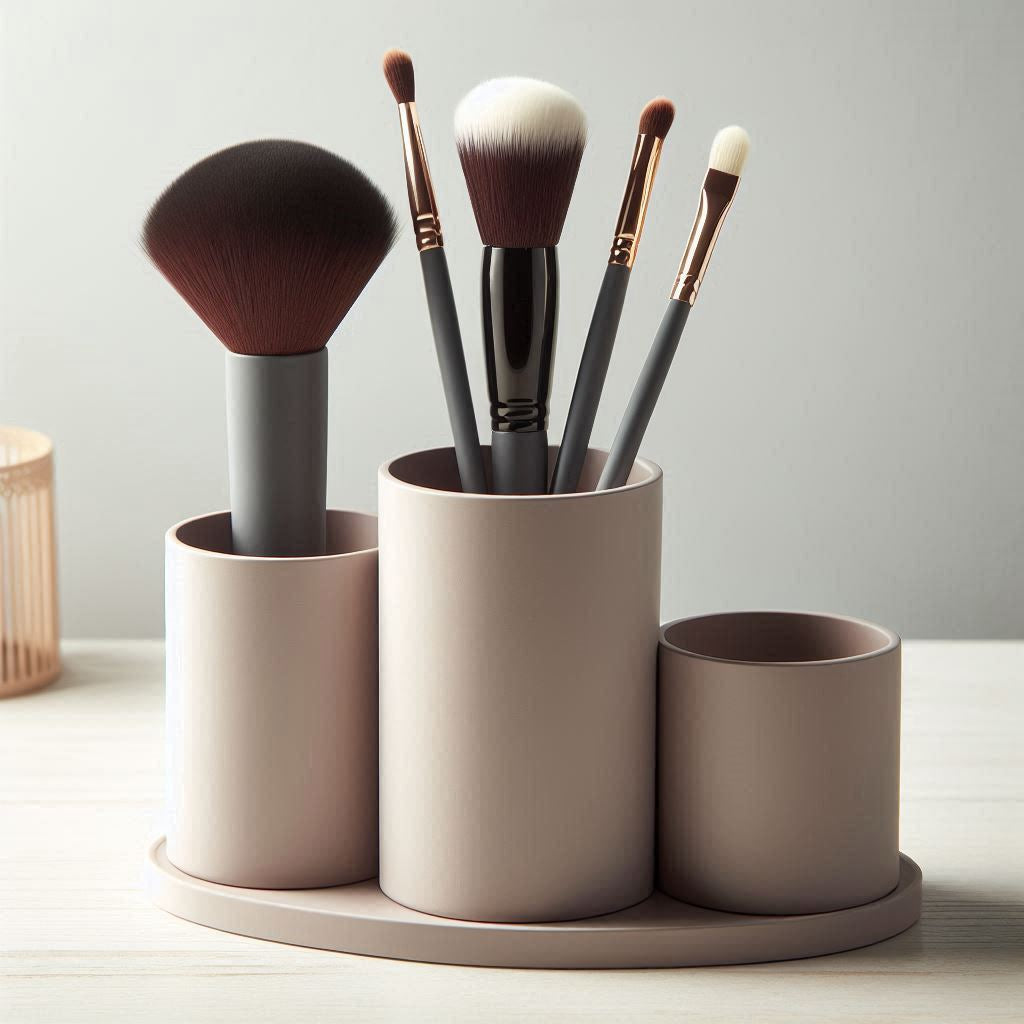 Modern Makeup & Brush Organizer – Sleek & Stable Design
