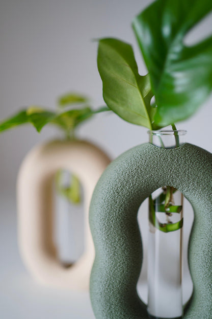 OVALINEO Plant Pot Propagation Vase – Minimalist Test Tube Holder