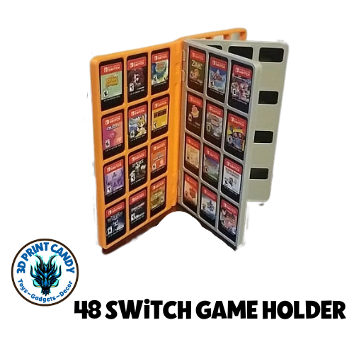 3D Printed Nintendo Switch Game Holder – Holds 48 Games | Stylish & Compact Storage