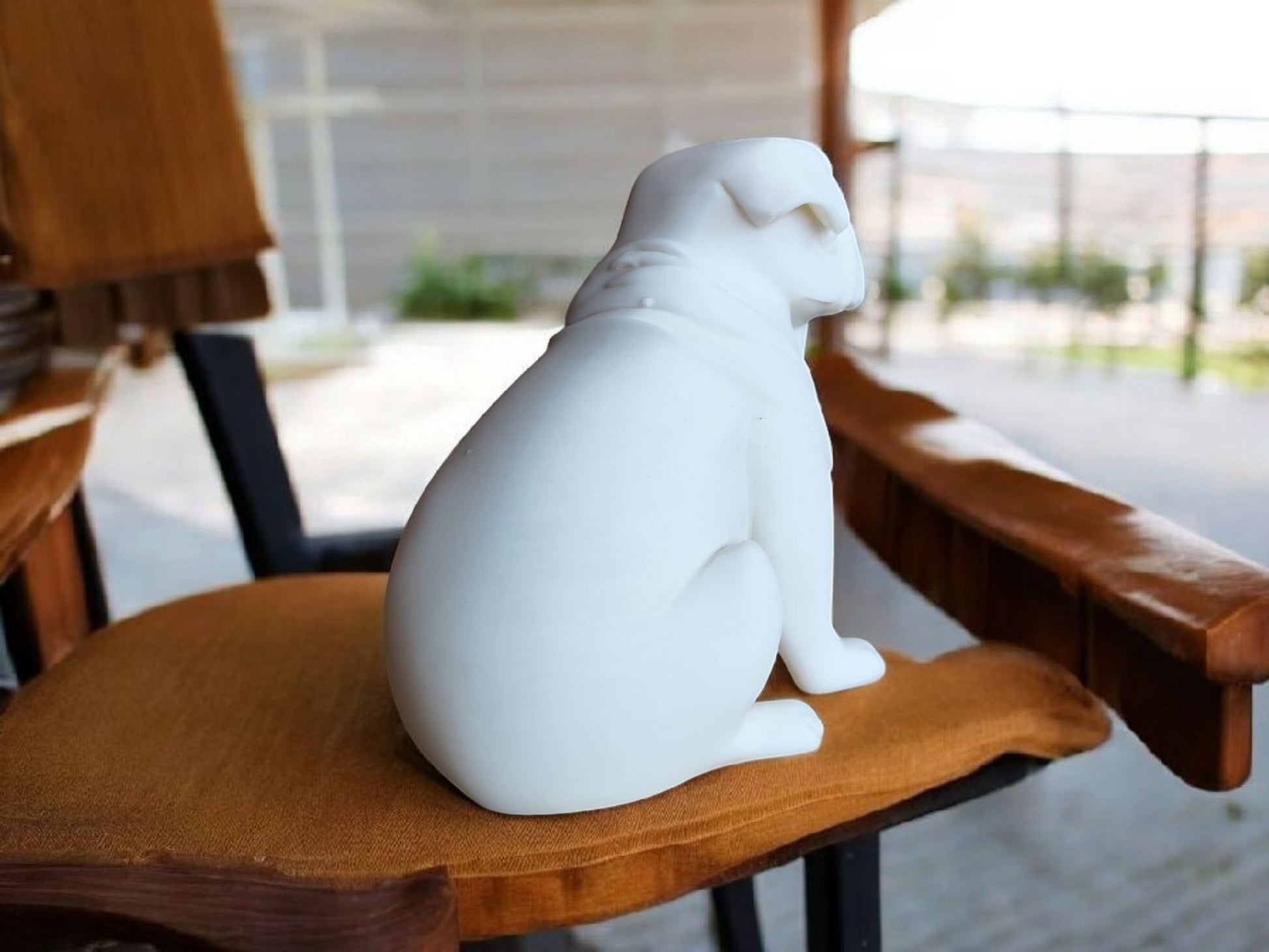 Chubby Minimalist Pug Sculpture – Playful & Modern