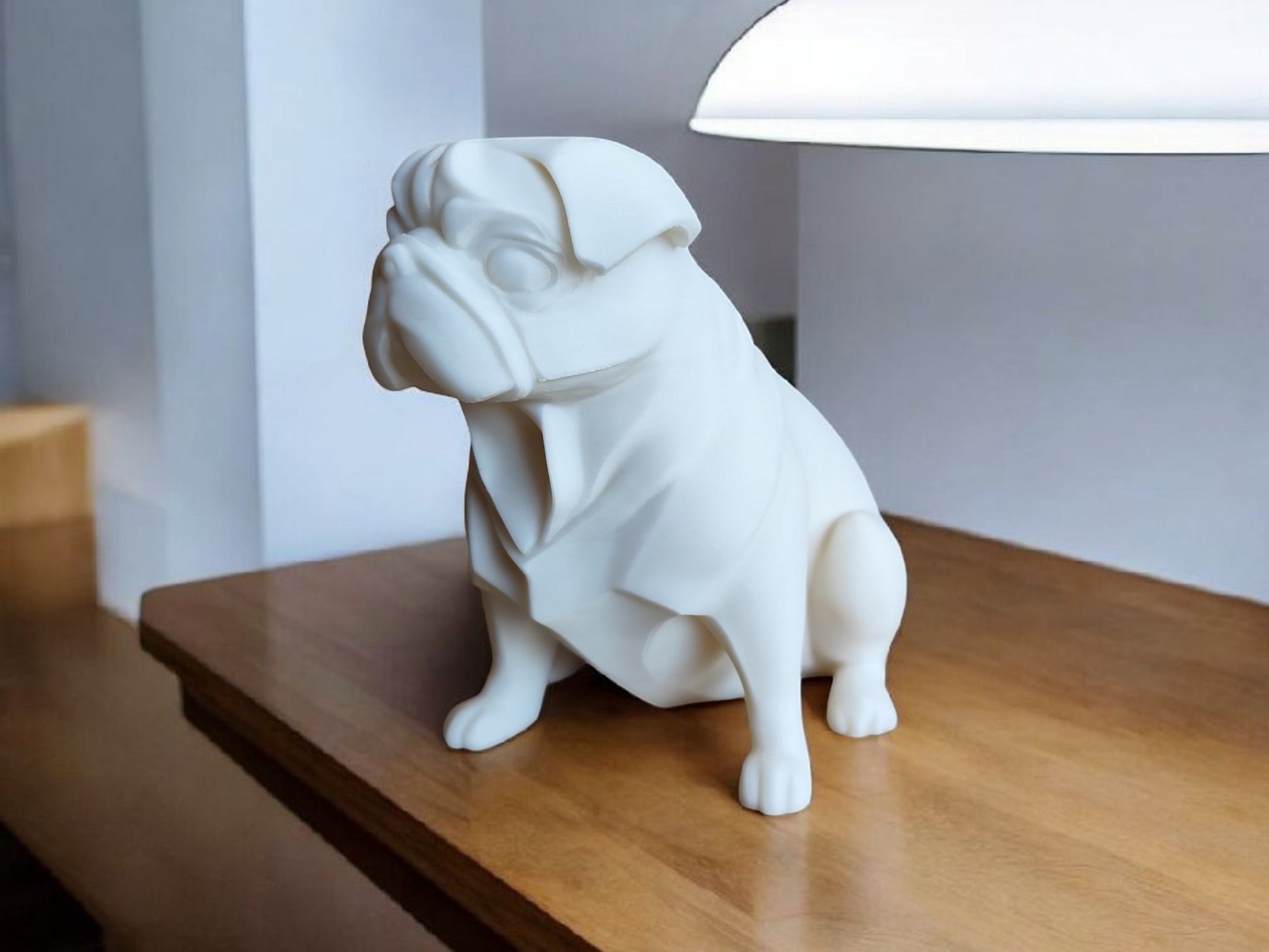 Chubby Minimalist Pug Sculpture – Playful & Modern