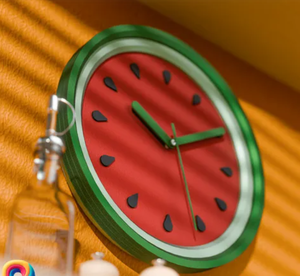 Watermelon Inspired Clock