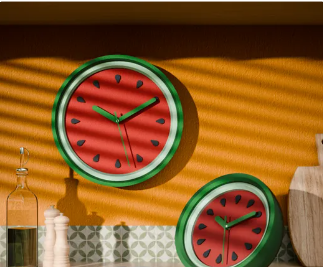 Watermelon Inspired Clock