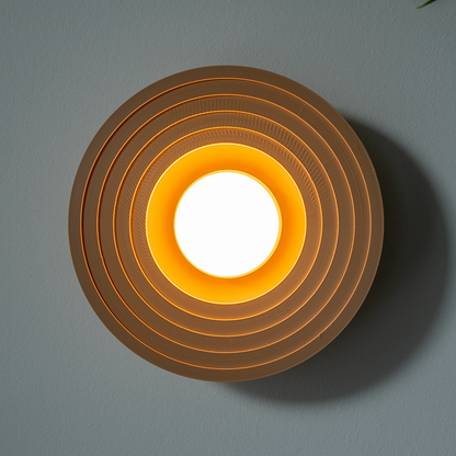 Round Eclipse Wall Light - Cordless Mood Lighting - "The Solstice"