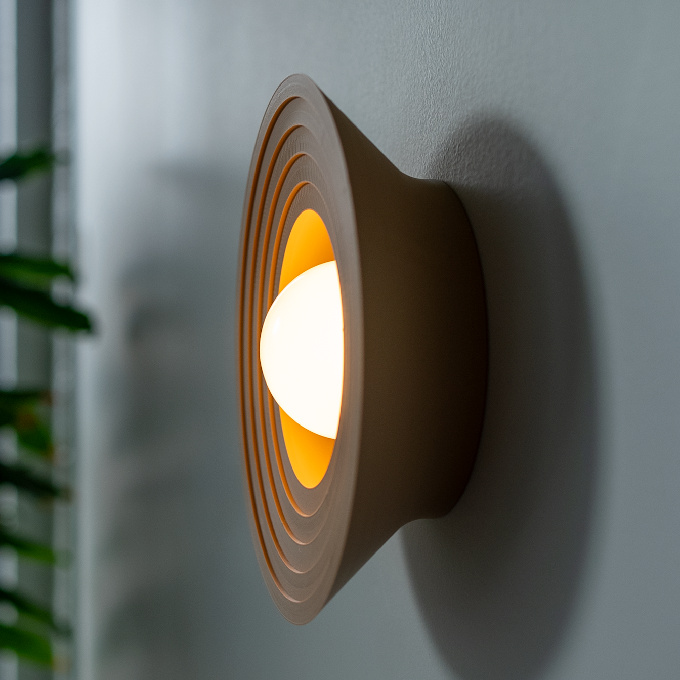 Round Eclipse Wall Light - Cordless Mood Lighting - "The Solstice"