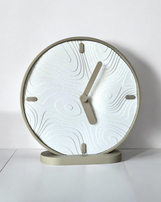 Sculptural Topography-Inspired Clock