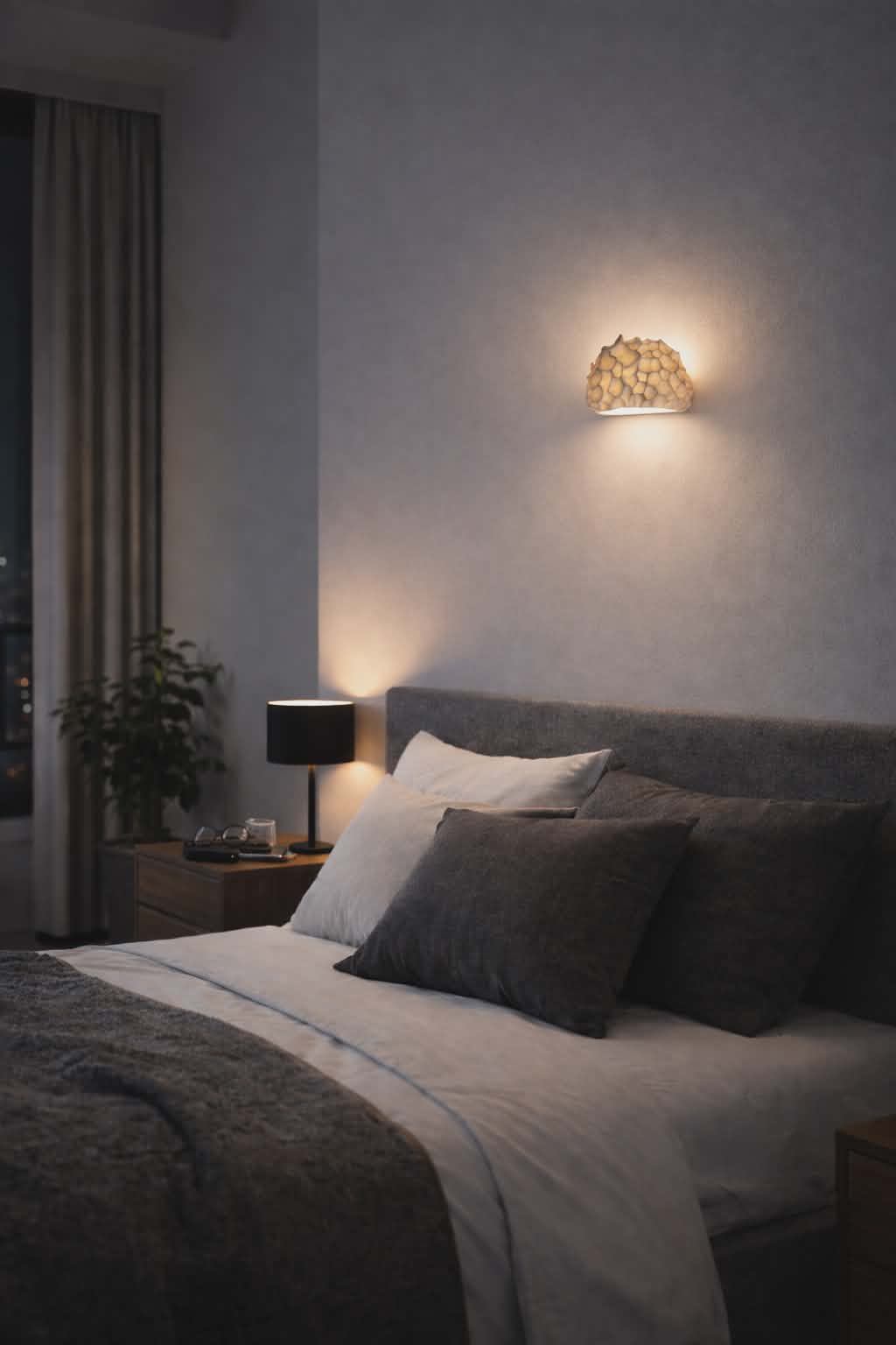 Sculpted Wireless Wall Sconce