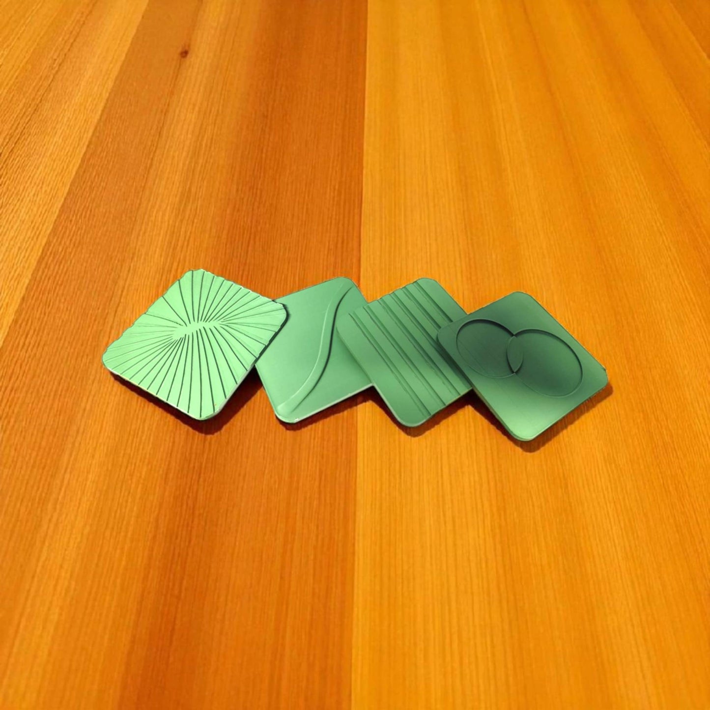Set of 4 Abstract Coasters 🌀 Modern Drink Coaster Set | Eco-Friendly Home Decor