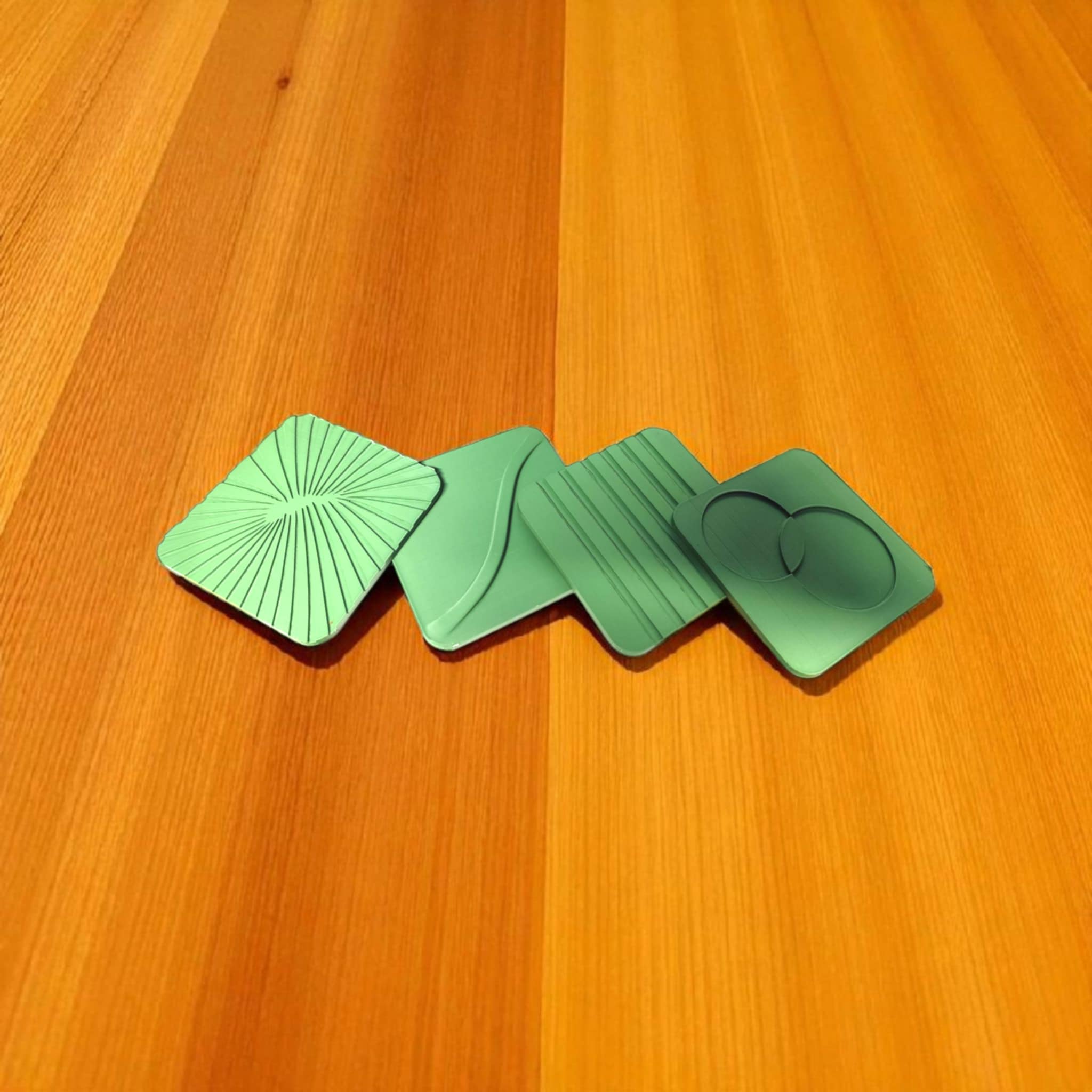 Set of 4 Abstract Coasters 🌀 Modern Drink Coaster Set | Eco-Friendly Home Decor