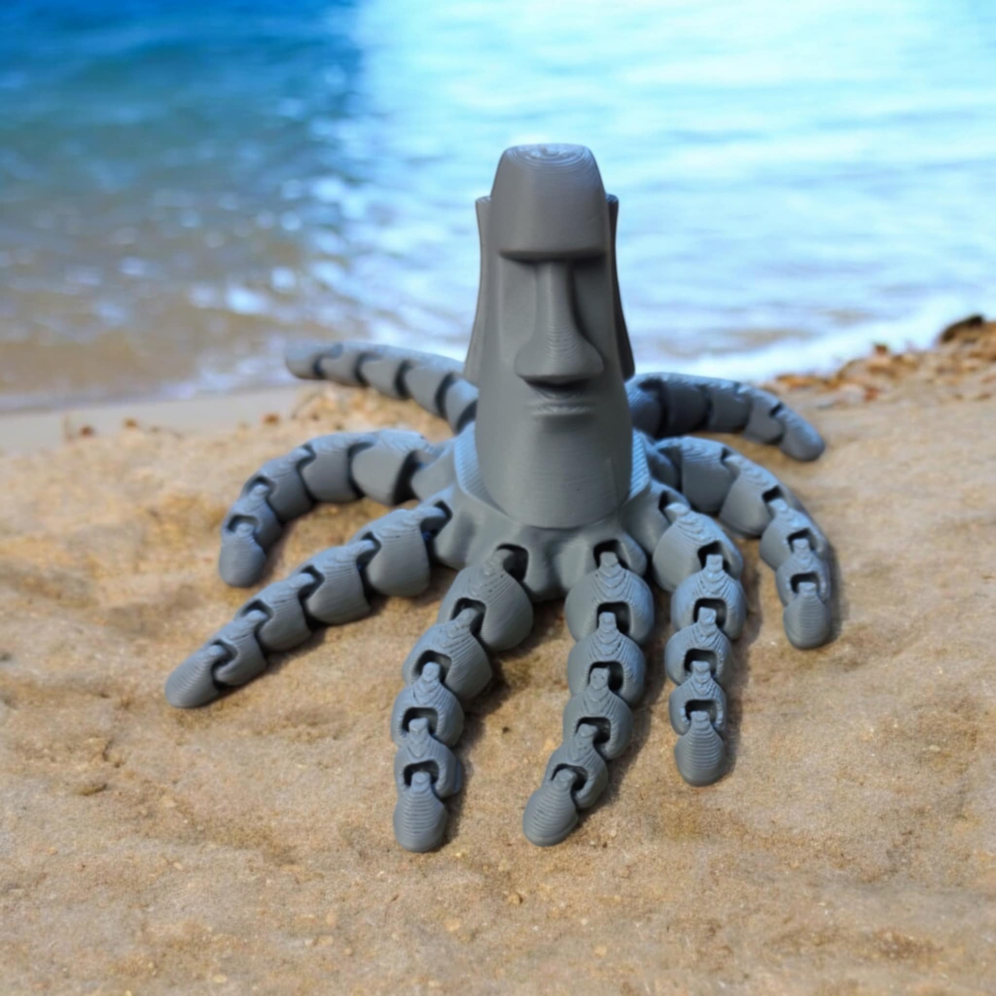 Moai Octopus Head Fidget Toy, Unique Stress Relief Gadget, Perfect for Focus and Calm, Great Gift for Kids and Adults