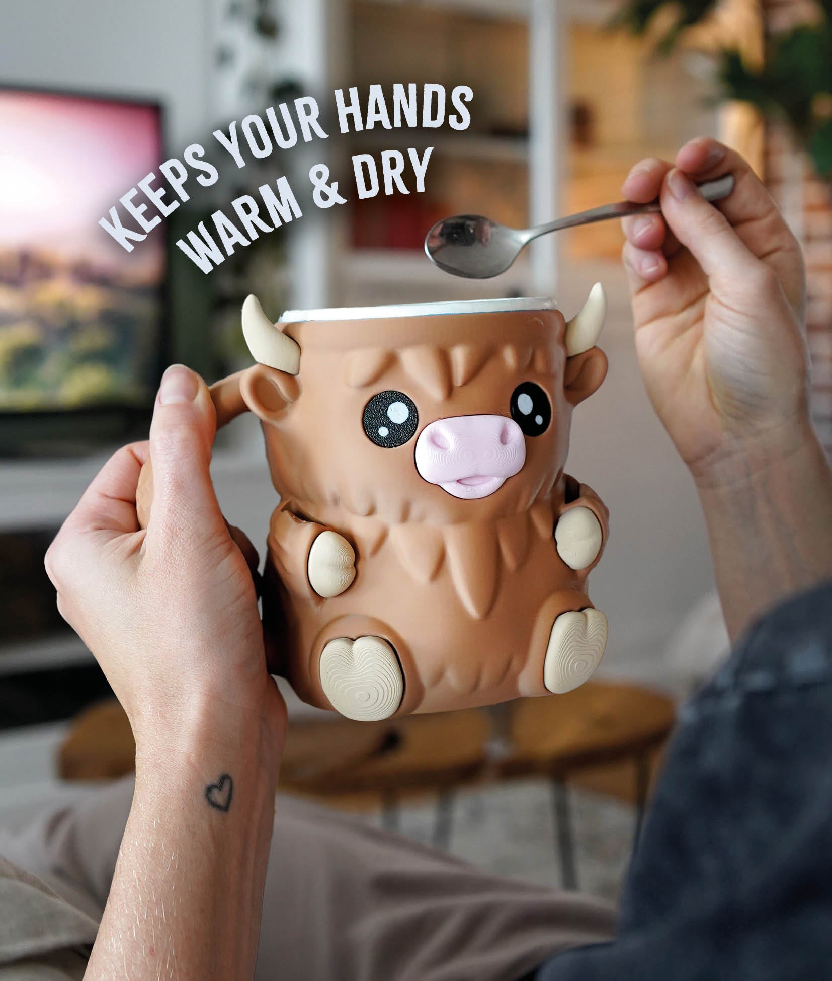 Ferdinand the Highland Cow Ice Pint Holder 🐮❄️