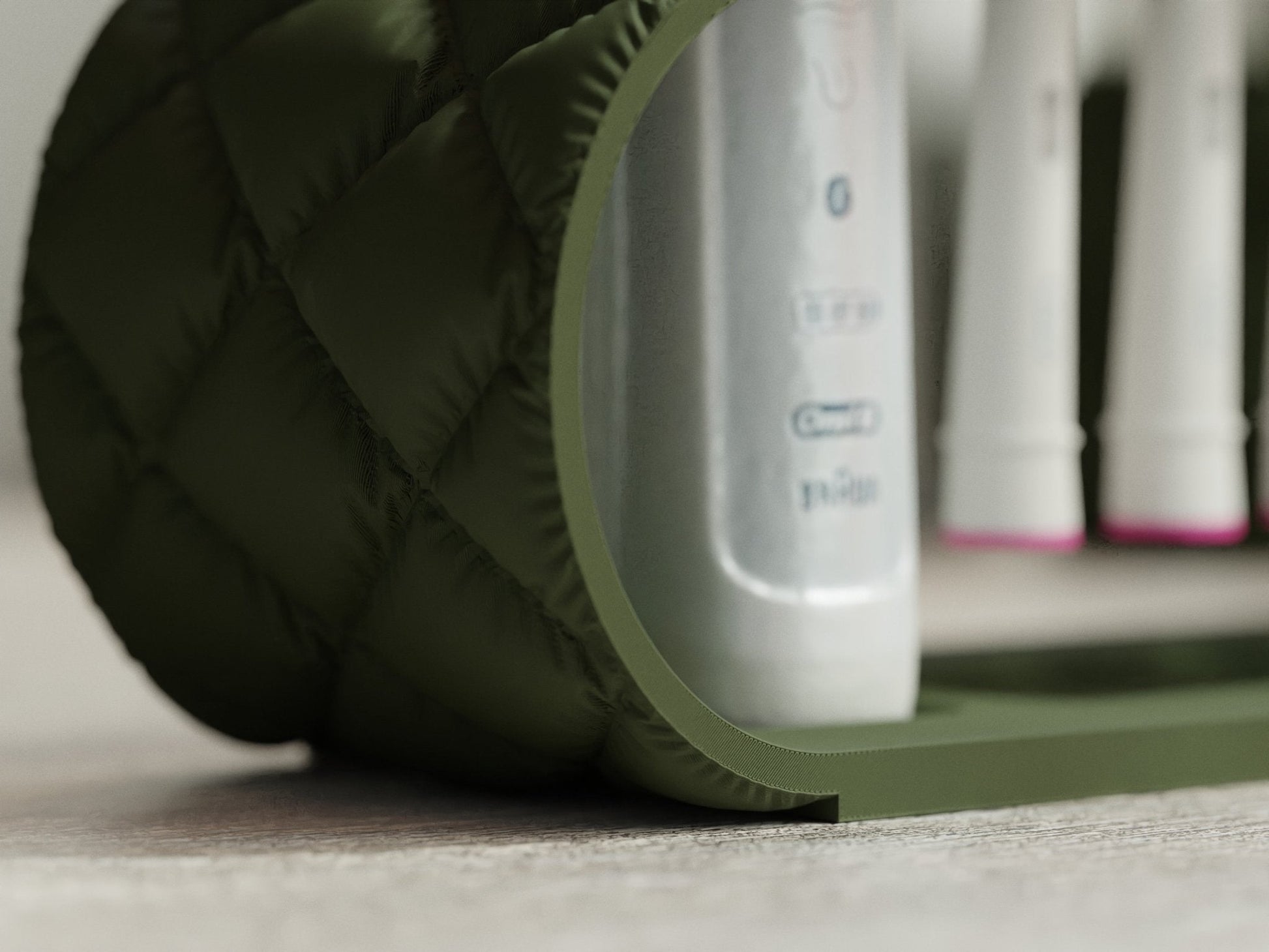 Inflated Fabric Pattern Toothbrush Holder – Modern 3D-Printed Design