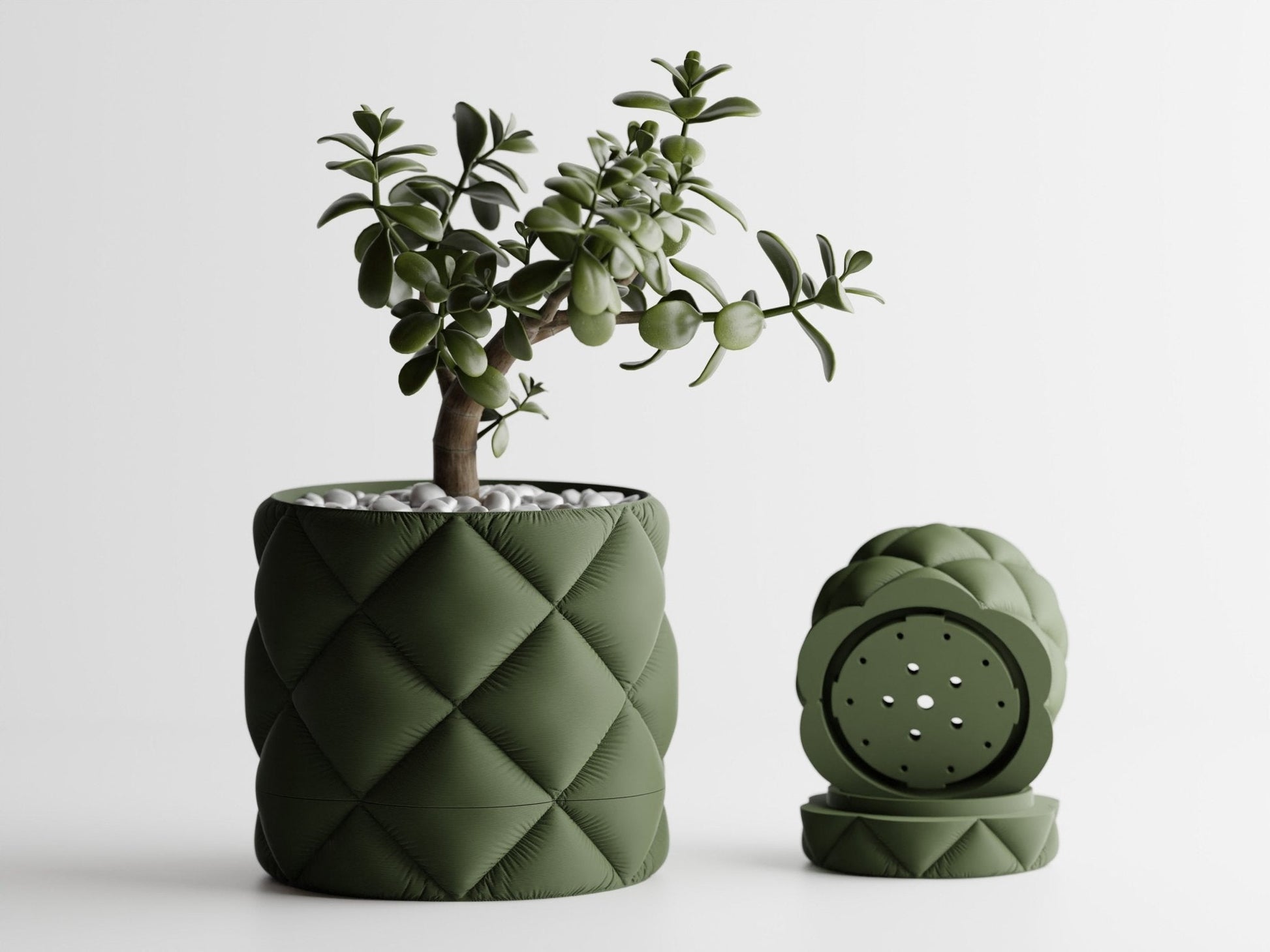 Inflated Fabric Style Planter Pot