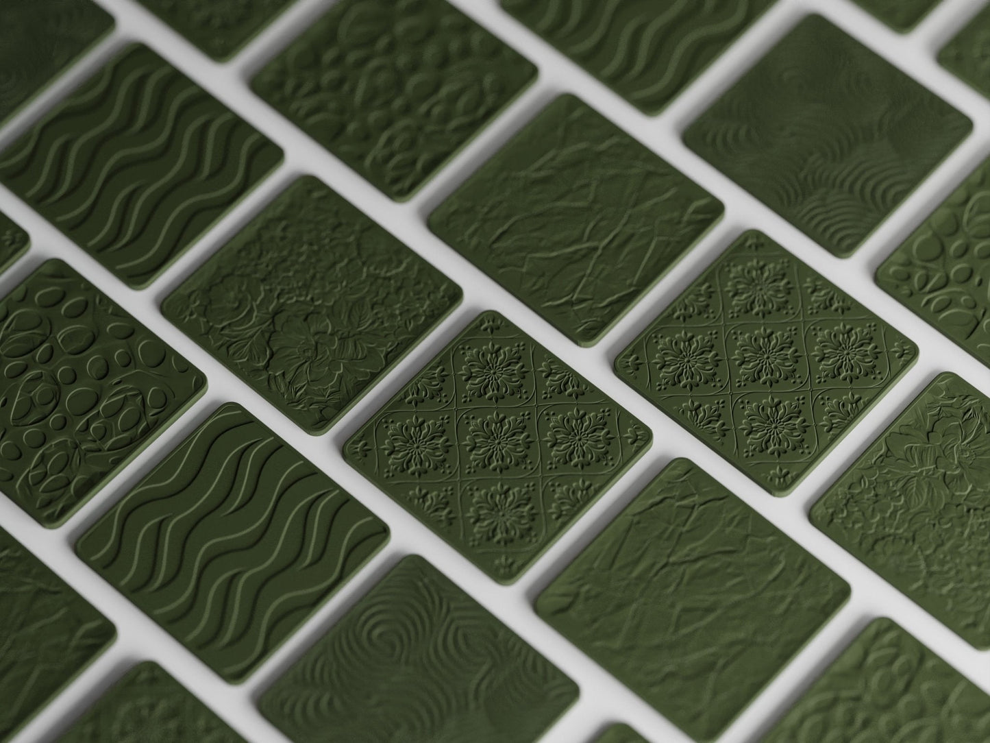 Modern Geometric Coaster Set – 3D-Printed PLA Drink Coasters