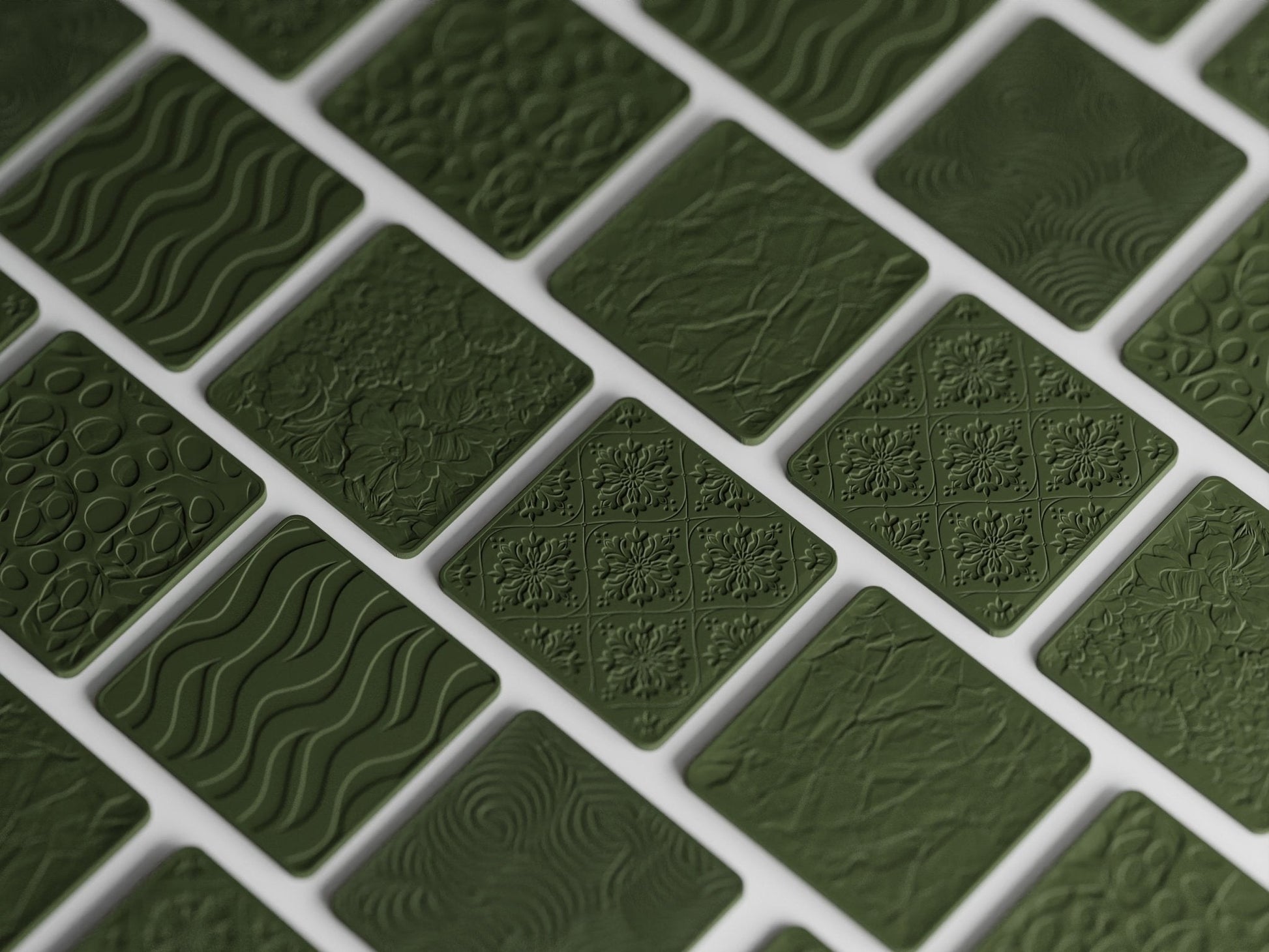 Modern Geometric Coaster Set – 3D-Printed PLA Drink Coasters