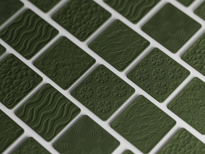 Modern Geometric Coaster Set – 3D-Printed PLA Drink Coasters