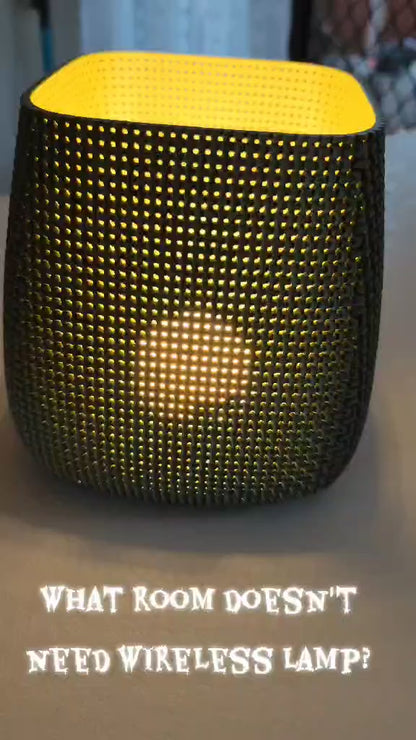 Wireless Mesh Table Lamp – Modern Rechargeable Ambient Light