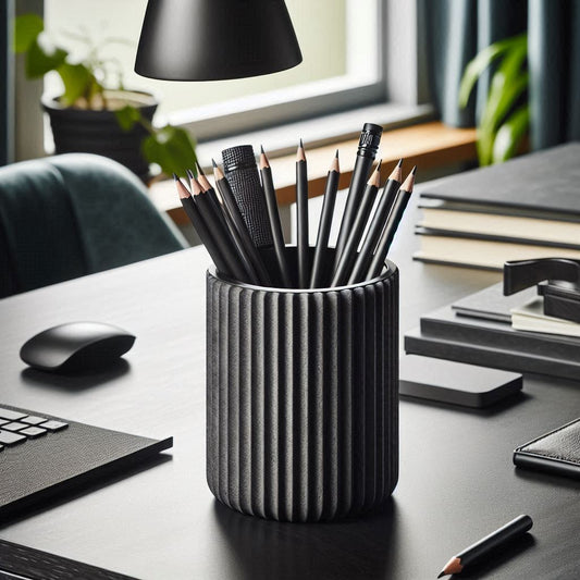 Ribbed Pen Holder with Precision Surface Texture
