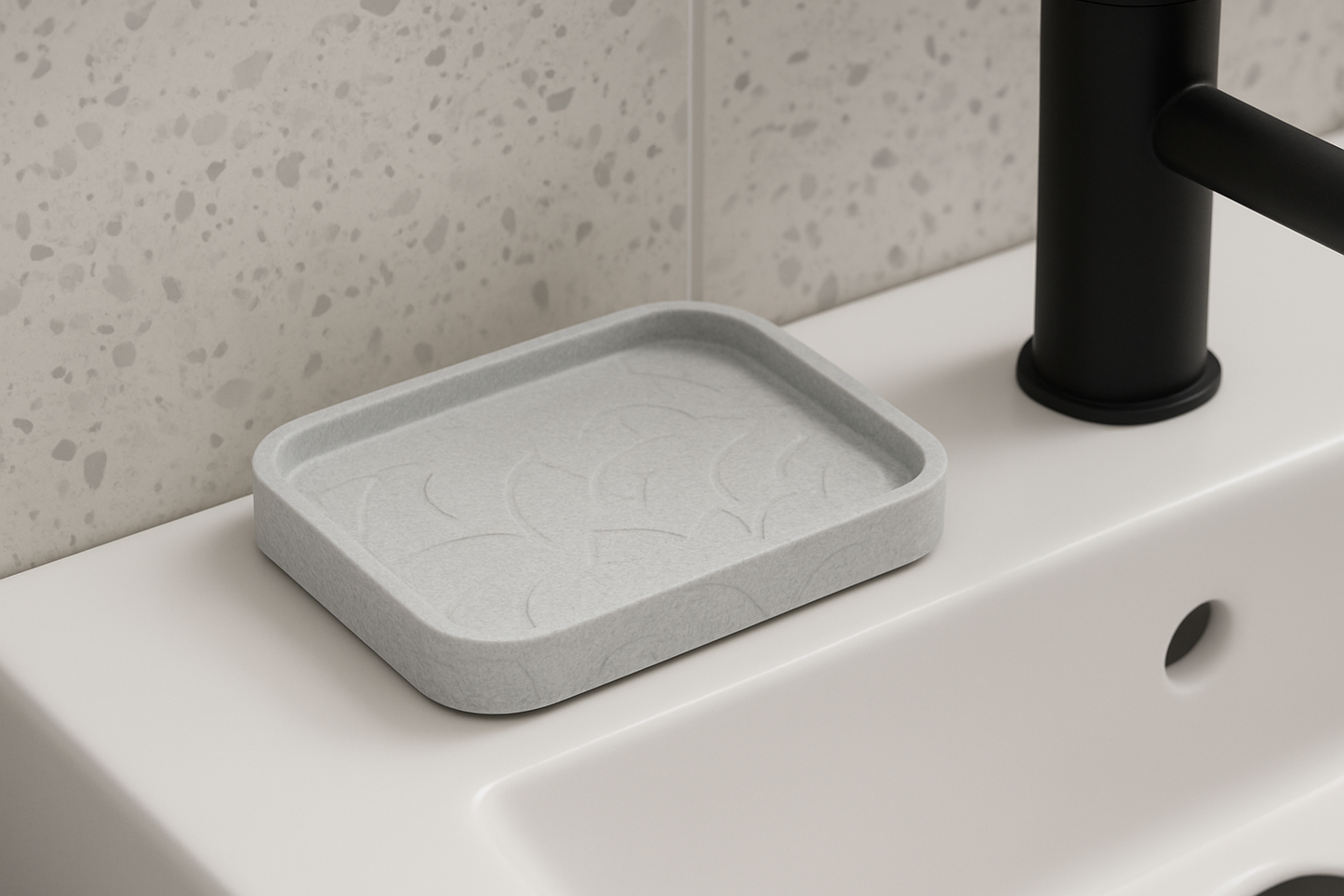 Sinister Select Modern Soap Holder – Minimalist Sink Tray for Bathroom or Kitchen