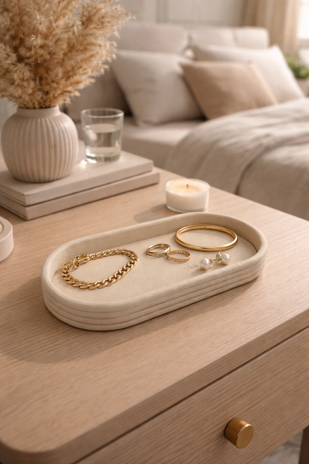 Modern Jewellery Tray – Minimalist Oval Design