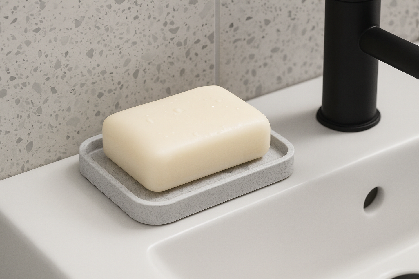 Sinister Select Modern Soap Holder – Minimalist Sink Tray for Bathroom or Kitchen