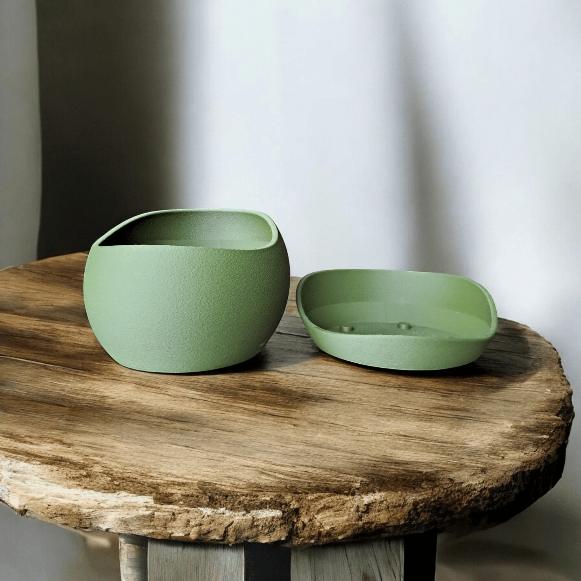 Shark Skin Plant Pot with Saucer – Bringing Texture to Your Green Space