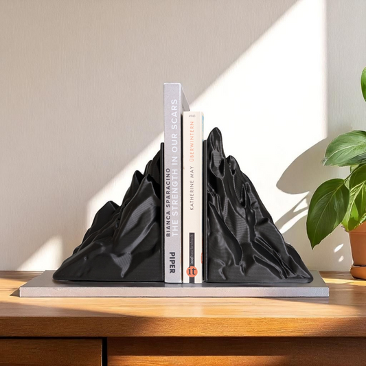 Stunning Minimalist Mountain Bookends Set