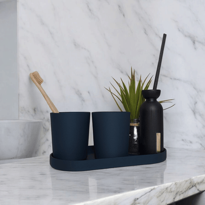 The Calm Sink Set: Modern Toothbrush Holder & Tray