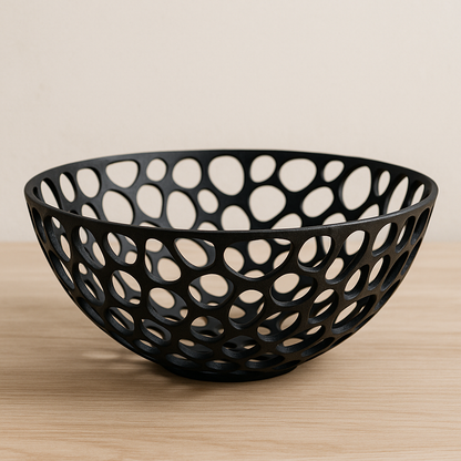 Voronoi Set – 2 Bowls &amp; Matching Vase 🖤✨